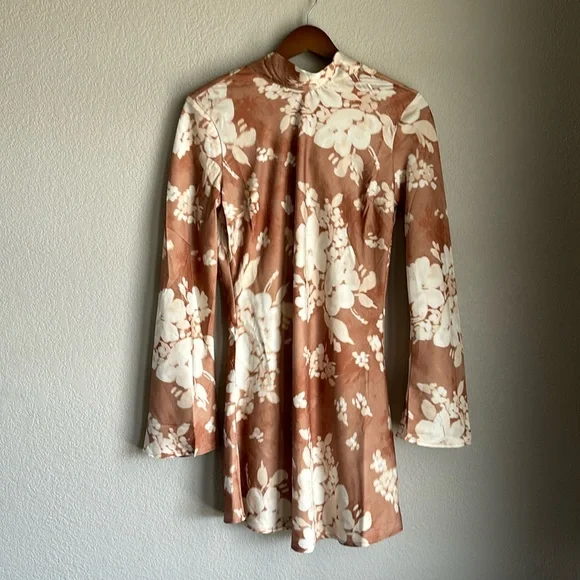 light brown dress forever 21 Forever 21 Dress - Brown/Cream - Size S. NEVER BEEN WORN